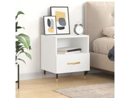 Mesa de Cabeceira 40X35X47.5 Cm Derivados de Madeira Branco VIDAXL