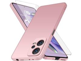 Capa Xiaomi Redmi Note 12 Pro+ 5G HONGWE. (Rosa Dourado)