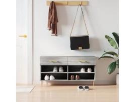 Banco Sapateira 102X35X55 Cm Derivados Madeira Cinzento Sonoma VIDAXL