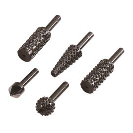 4 raspas + 1 escariador  MADEIRA