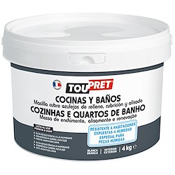 Massa enchimento RENOVAÇÃO COZINHAS E WC 4KG TOUPRET