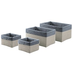 Conjunto de 4 cestos LAVANDA CINZENTO