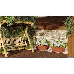 Floreira de resina VENEZIA XL 60CM BRANCO