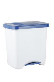 Balde do lixo com pedal PLÁSTICO 50L PARA RECICLAGEM 3 DIVISÓRIAS