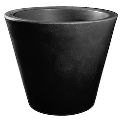 Vaso de plástico MARGARIDA D40CM PRETO