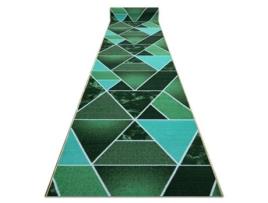 Passadeira Antiderrapante DYWANY LUSZCZOW (110 x 370 cm - Polipropileno - Verde)