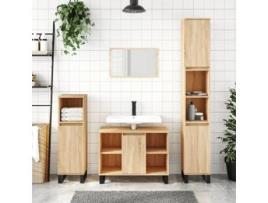 Armário P- Casa Banho 80X33X60Cm Deriv. Madeira Carvalho Sonoma VIDAXL