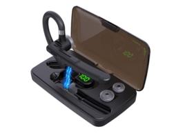 Auriculares Bluetooth com Cancelamento de Ruído de Orelha Única Auriculares Suspenso  para Negócios