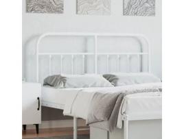 Cabeceira de Cama 150 Cm Metal Branco VIDAXL