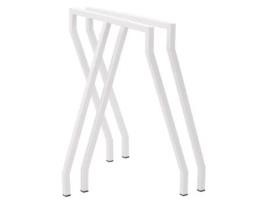 Cavaletes 3 Pés em Tubo D Aco 60X42X73H Branco Lote de 2 BOX FURNITURE