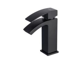 Torneira Monocomando Oceanic Mechanics Cascade Preto mate Latão Liga de Zinco 18 cm