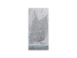Pintura artesanal Vuela DUEHOME 35/75/150 cm (largura) Pérola e cinza
