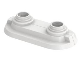 Colar Roseta Duplo Branco para Cobrir Orifícios de Tubo, Esconder Lacunas Universal 14-20mm