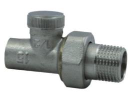 Válvula de Corte Reta de 15mm x 1/2 Polegada BSP Soldada para Aquecedor