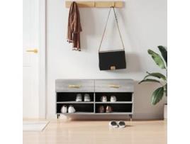Banco Sapateira 102X35X55 Cm Derivados Madeira Cinzento Sonoma VIDAXL
