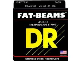 Jogo de Cordas Baixo Elétrico DR FB-45/100 FAT-BEAM (.045 - .065 - .080 - .0100 - Aço Inoxidável)
