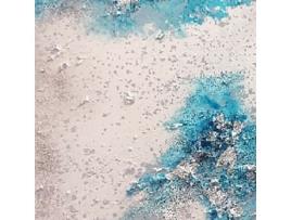 Pintura redonda feita à mão Águas Azul DUEHOME 50/62/75/90 cm (largura) Azul e off-white
