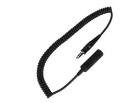 Cabo de Extensão de Fone de Ouvido U-92A/U a U-174/U Cabo de Extensão de Fone de Ouvido Militar para Helicóptero Cabo Espiralado de Escalabilidade E