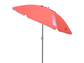 Guarda-Chuva de Praia Corta-Vento AKTIVE Ø200 cm com Mastro Basculante e Proteção Uv50 Coral