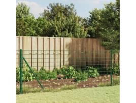 Cerca de Malha de Arame com Flange 0.8X25 M Verde VIDAXL