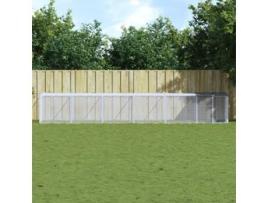 Galinheiro com Teto 603X98X90 Cm Aço Galvanizado Antracite VIDAXL
