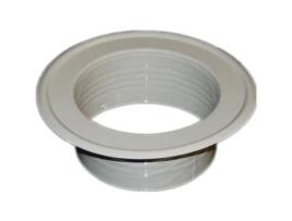 Placa de Parede de Tubo de Ventilação Metálica em Espigão Branco de Diâmetro 130 mm