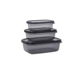 Conjunto De 3 Caixas Quid Retangular 0.4l/0.67l/1.2l