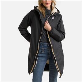 K-way Parka pelos joelhos com capuz fixo , especial inverno