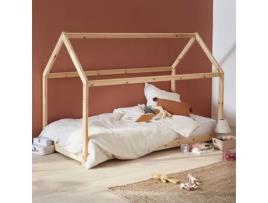 Cama ALICE'S HOME (Bege - Madeira de Pinho - 196x99x136)