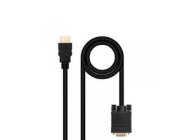 Cabo Conversor Nanocable 10.15.4348/ HDMI Macho - VGA Macho/ 1,8m/ Preto