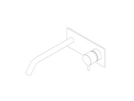Misturadora de Encastrar de Lavatório Completa com Bica 220Mm Dtlpd2.2Cr Drop Cromada PADIMAT