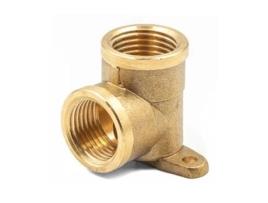 Acessório de Tubo Cotovelo de Latão Montado na Parede com Placa de Ligação Traseira FxF 1/2