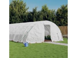 Estufa com Estrutura de Aço 40 M² 8X5X2.3 M Branco VIDAXL