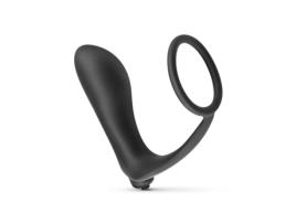 Vibrador de próstata e anel peniano preto EASYTOYS ONLINE ONLY