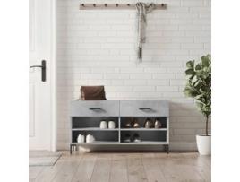 Banco Sapateira 102X35X55 Cm Derivados Madeira Cinzento Cimento VIDAXL