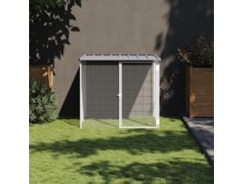 Galinheiro com Teto 103X98X90 Cm Aço Galvanizado Cinza-Claro VIDAXL