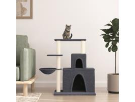Árvore P- Gatos com Postes Arranhadores Sisal 83 Cm Cinza-Escuro VIDAXL