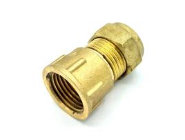 Acoplador Fêmea G1/2 de 15 mm x G1/2, Adaptador de Encaixe de Compressão de Latão, Conector Reta