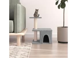 Árvore P- Gatos com Postes Arranhadores Sisal 48 Cm Cinza-Claro VIDAXL