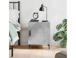 Mesa Cabeceira 40X40X50Cm Derivados de Madeira Cinzento Cimento VIDAXL