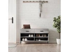 Banco Sapateira 102X35X55 Cm Derivados Madeira Cinzento Sonoma VIDAXL