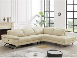 Sofá Relax Elétrico LINEA SOFA (299 x 239 x 76 - Pele - Bege)