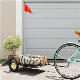 Reboque de Carga para Bicicleta 122X53X28 Cm Ferro Preto VIDAXL