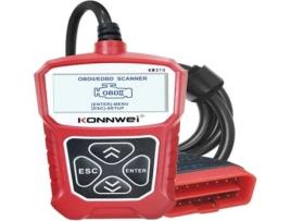 Scanner para Carro KONNWEI Dignósticos de Erros KW310 (Vermelho)