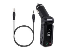 kwmobile transmissor FM Bluetooth para carro com carregador USB e dispositivo mãos-livres integrado