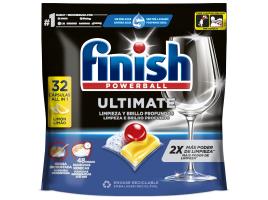 Detergente Loiça Máquina Finish Ultimate Limão 32pastilhas