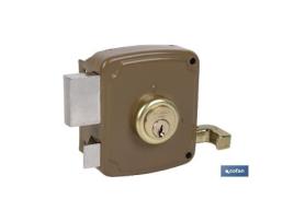 Cerradura sobreponer c/cerradero 100mm derecha