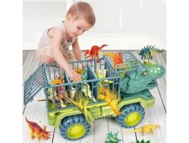 Dinossauros Transporter Caminhão Brinquedo com 15 Peças Mini Dinossauros Animais Brinquedos Criança 3 Anos 4 Anos 5 Anos BOROFONE