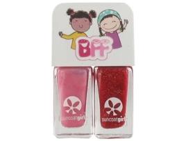 Bff Esmalte Duo Polonês 2 X 5 Ml Cor: Beauties Rosa Vermelho Glitter SUNCOATGIRL