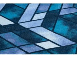 Passadeira DYWANY LUSZCZOW Base Antideslizante Romby Diamantes Azul Marinho 110 cm